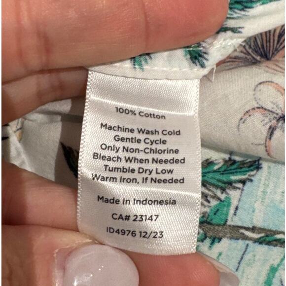 Talbots 100% Cotton Long Sleeve Button Down Shirt 2X - Picture 4 of 4